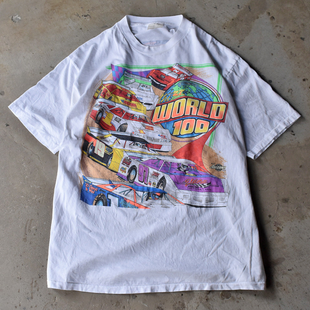 90's　“WORLD 100 1996 CHAMPION / Donnie Moran” 両面プリント レーシングTシャツ　USA製　230618