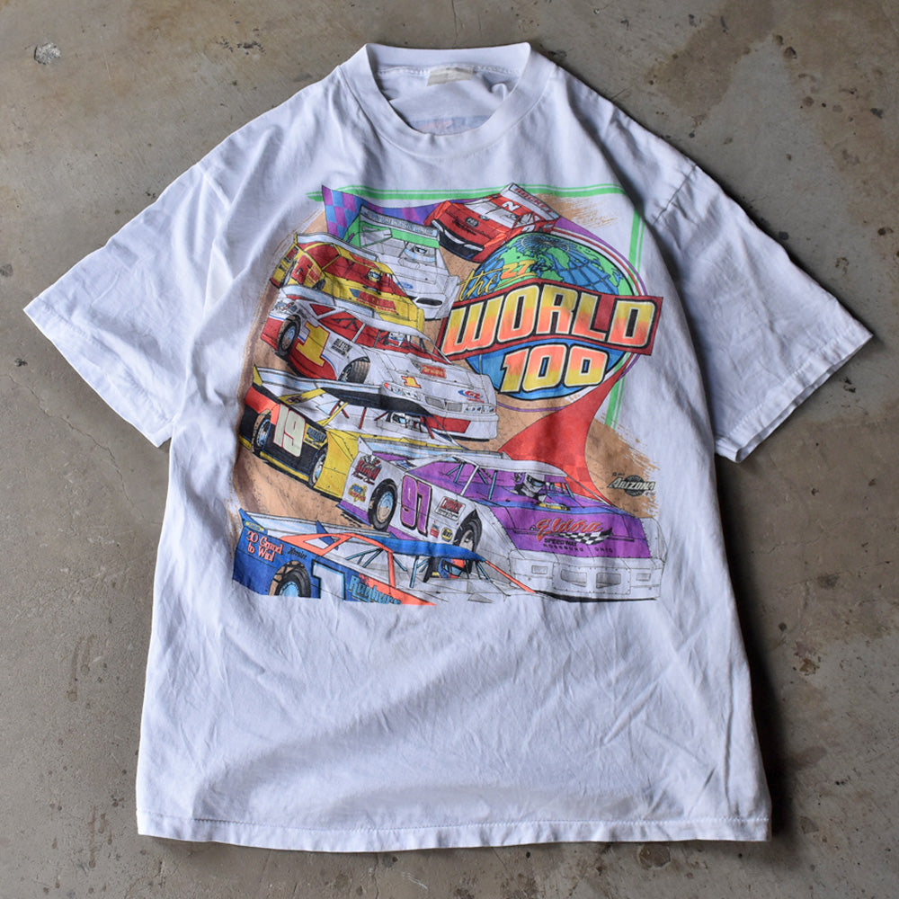 90's “WORLD 100 1996 CHAMPION / Donnie Moran” 両面プリント レーシングTシャツ USA製 230618