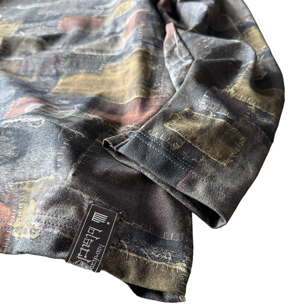 blackmeans “BORO Print“ ロングスリーブTシャツ 945-79TT102-1 240826H