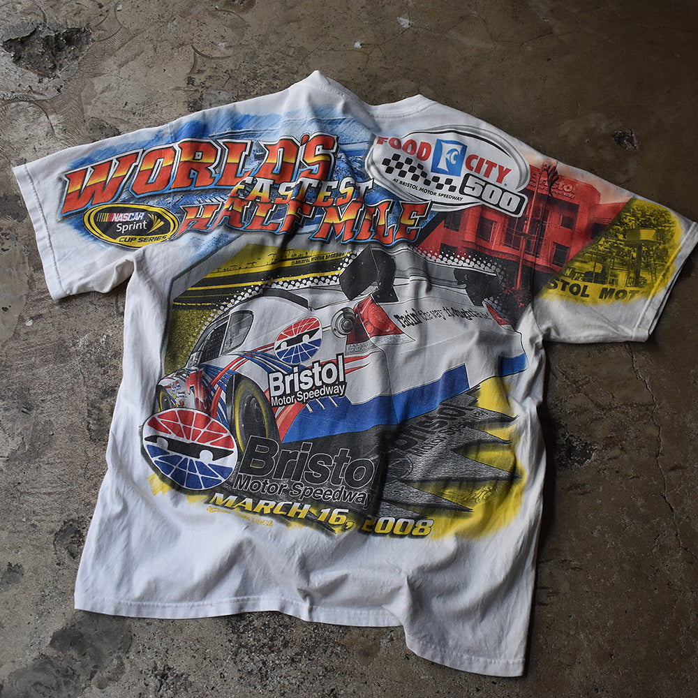 Y2K CHASE authentics “NASCAR / Food City 500” AOP! レーシング Tシャツ 230603H