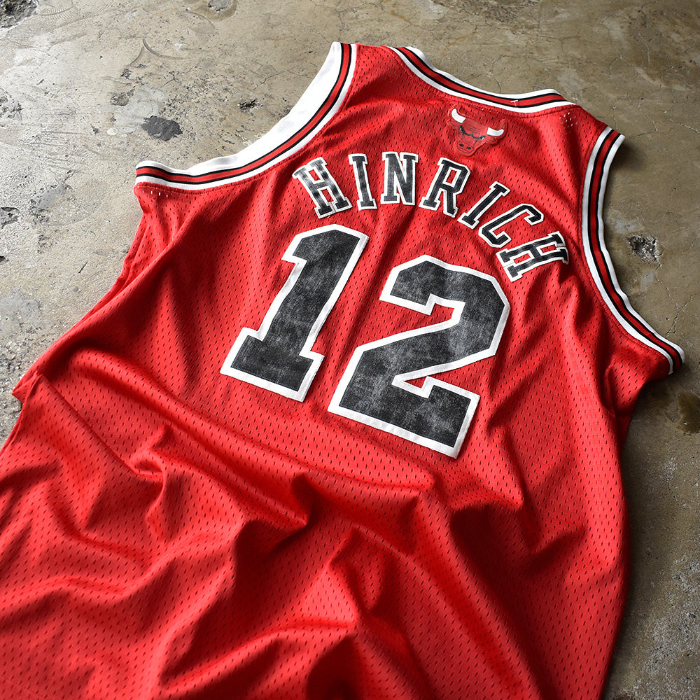 Y2K Reebok “NBA Chicago Bulls / Kirk Hinrich #12” バスケ ゲームシャツ 240824H