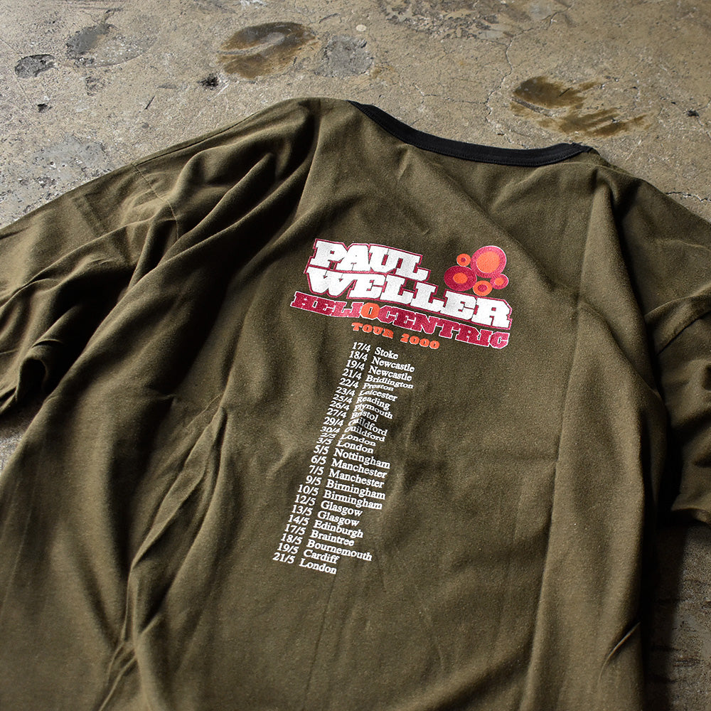 Y2K Paul Weller "Heliocentric Tour 2000" Vネック リンガー ロック Tシャツ 230813HYY