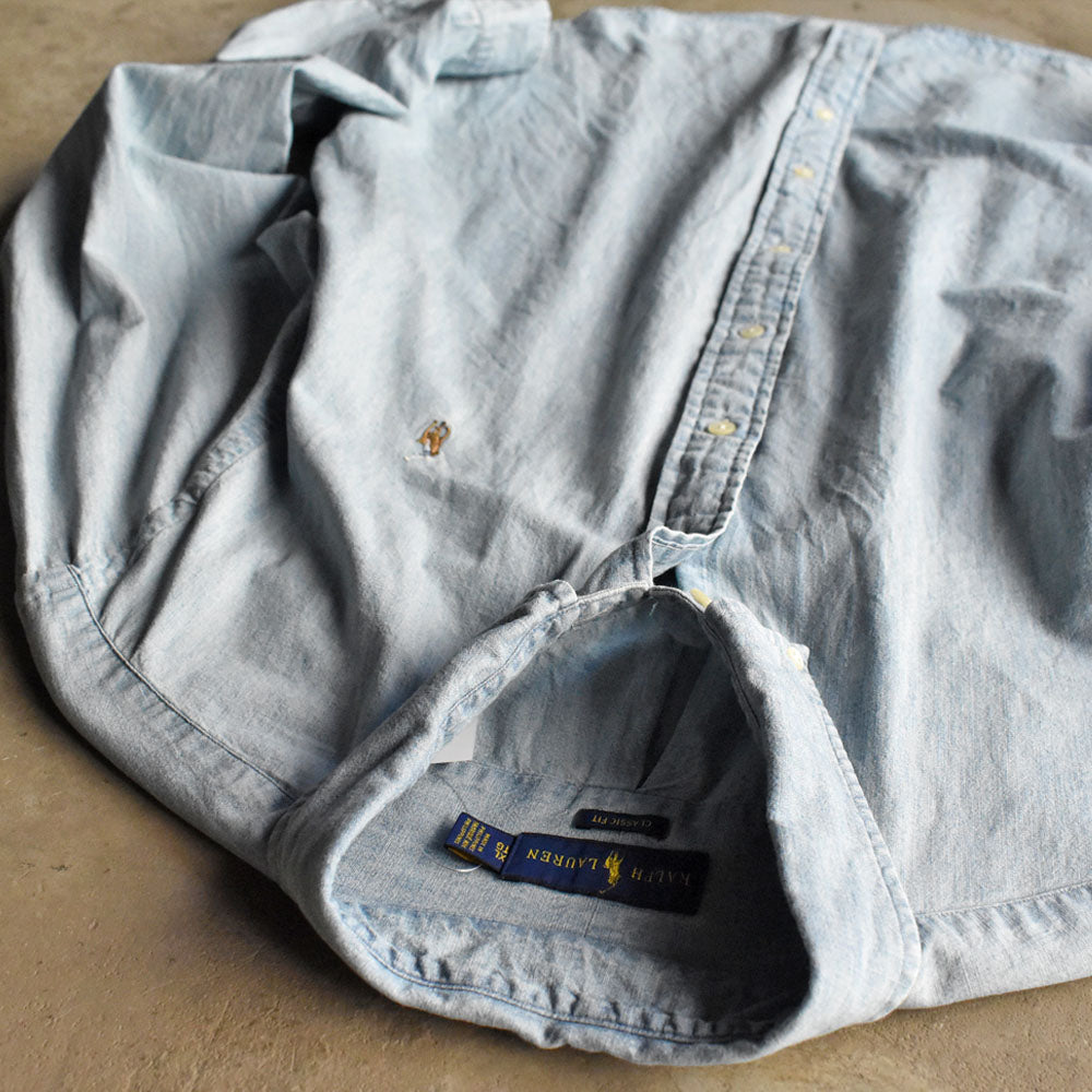 Ralph Lauren “CLASSIC FIT” ボタンダウン シャンブレーシャツ 240507 S2098