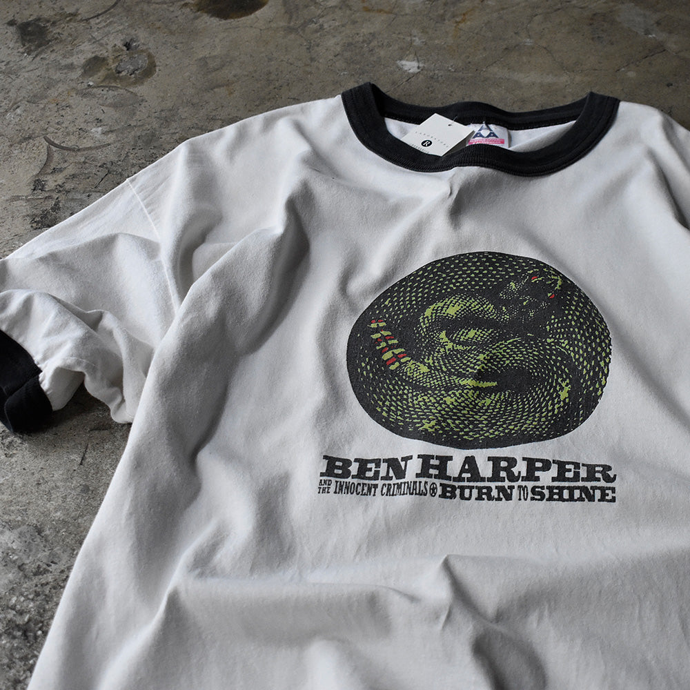 Y2K Ben Harper & The Innocent Criminals “Burn to Shine World Tour” リンガー ロック Tシャツ 230928H
