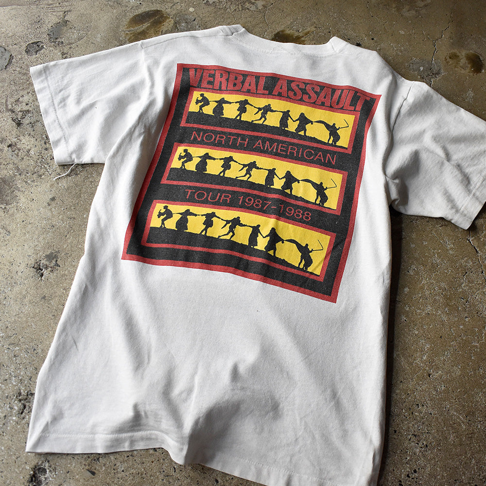 80's Verbal Assault “Trial“ 1987-1988 North American Tour ロック Tシャツ 250708H