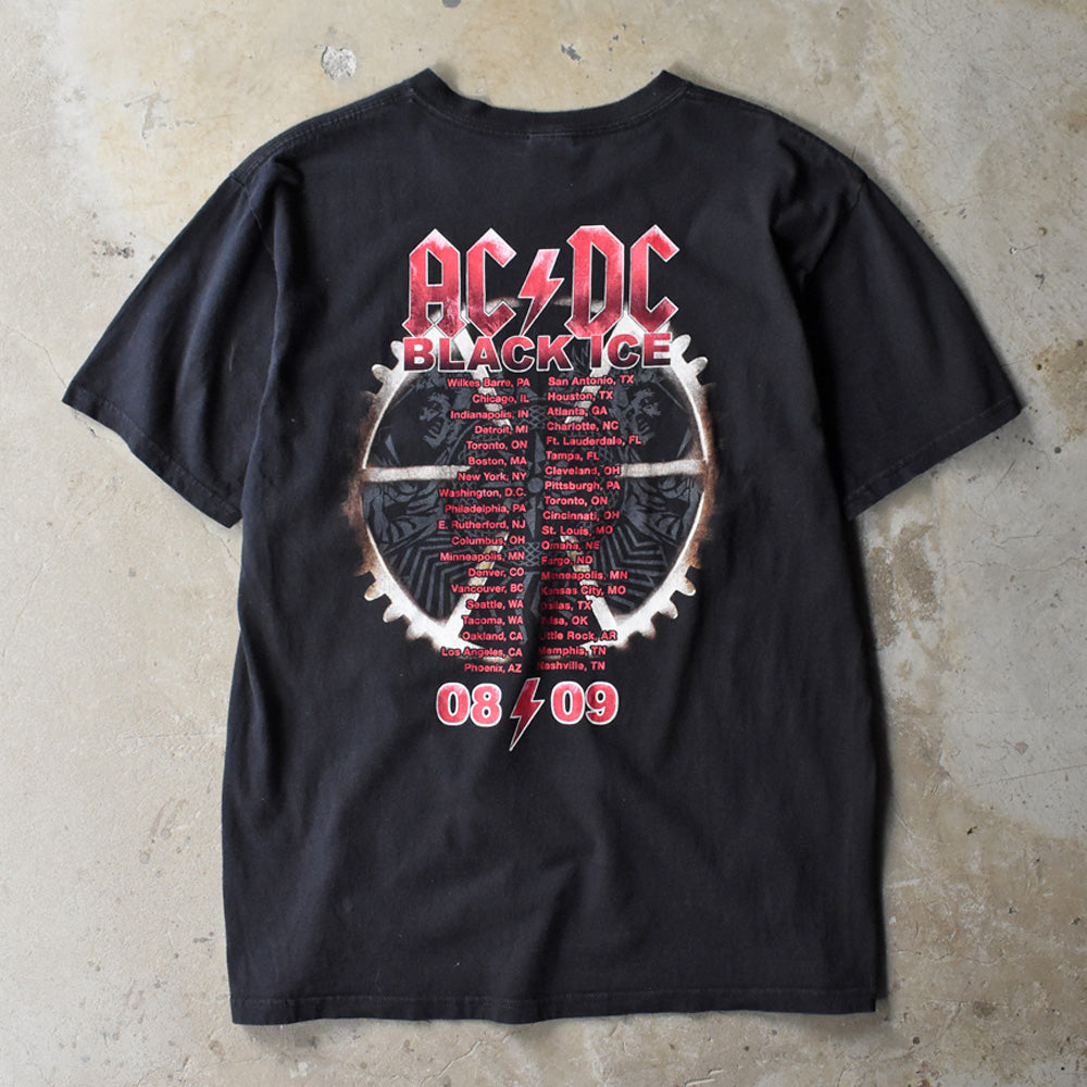 Y2K AC/DC “BLACK ICE TOUR” ロック Tシャツ 250801