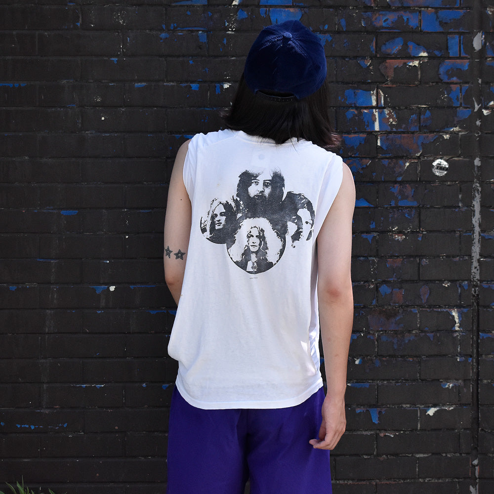 80's LED ZEPPELIN “LED ZEPPELIN&Hey, Hey, What Can I Do“ カットオフTシャツ 240822