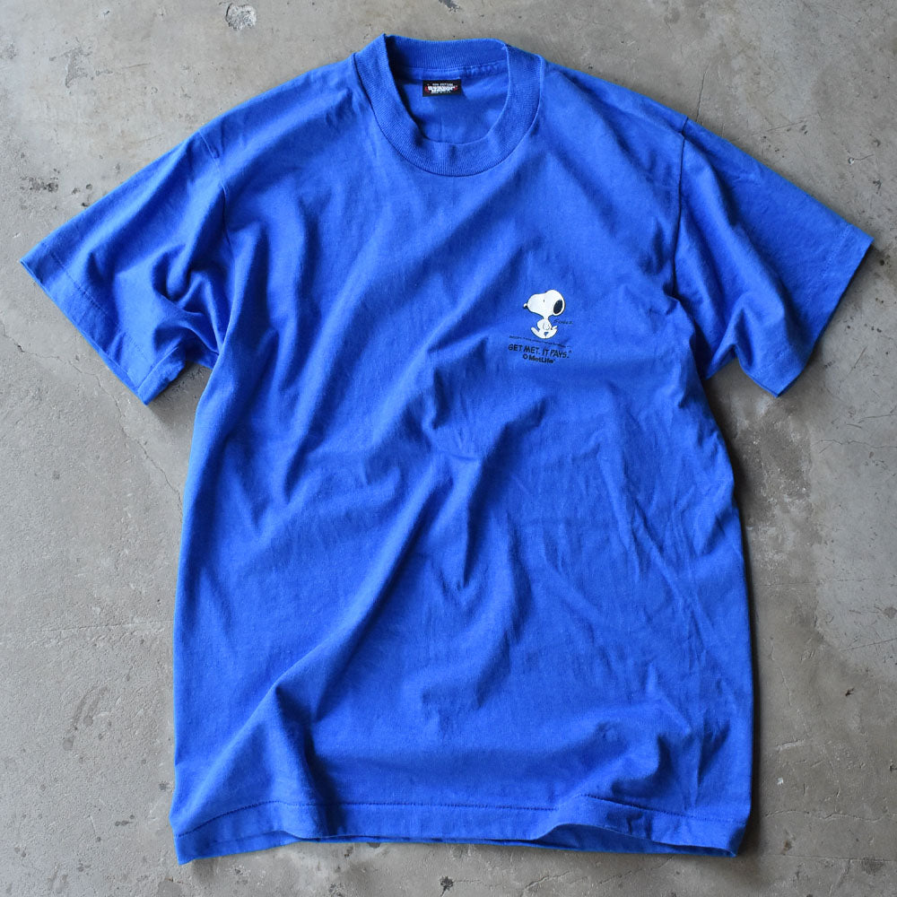 90’s Peanuts “GET MET. IT PAYS.” スヌーピー キャラ Tシャツ USA製 240723