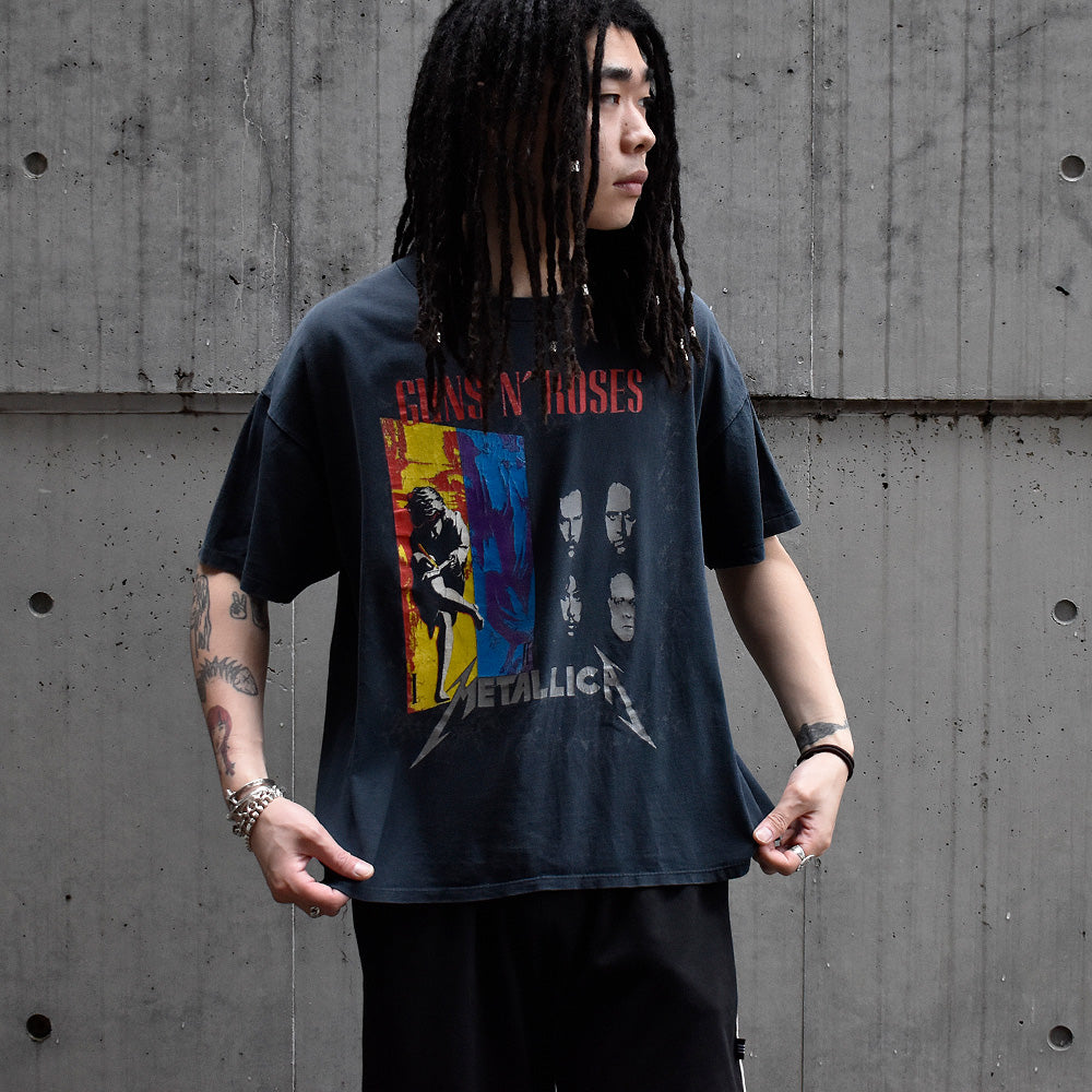 90's “GUNS N' ROSES×METALLICA“ Stadium Tour Tシャツ 240602H