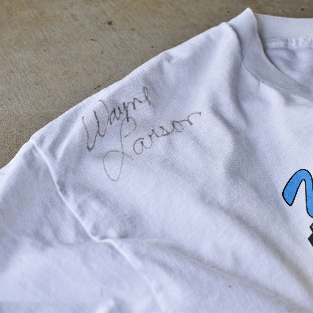 90’s “Wayne Larson #93” サイン入り 両面プリント レーシング Tシャツ USA製 240524