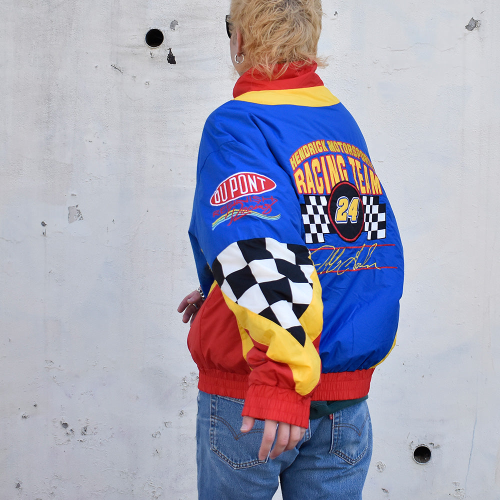 90's NUTMEG NASCAR 中綿入り ナイロン レーシングジャケット 231230H