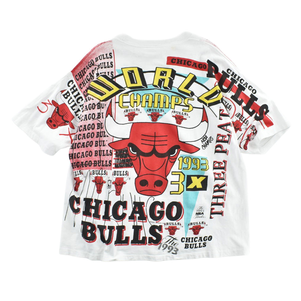 90’s AOP Chicago Bulls “1993 WORLD CHAMPS” NBA Tシャツ 260526H
