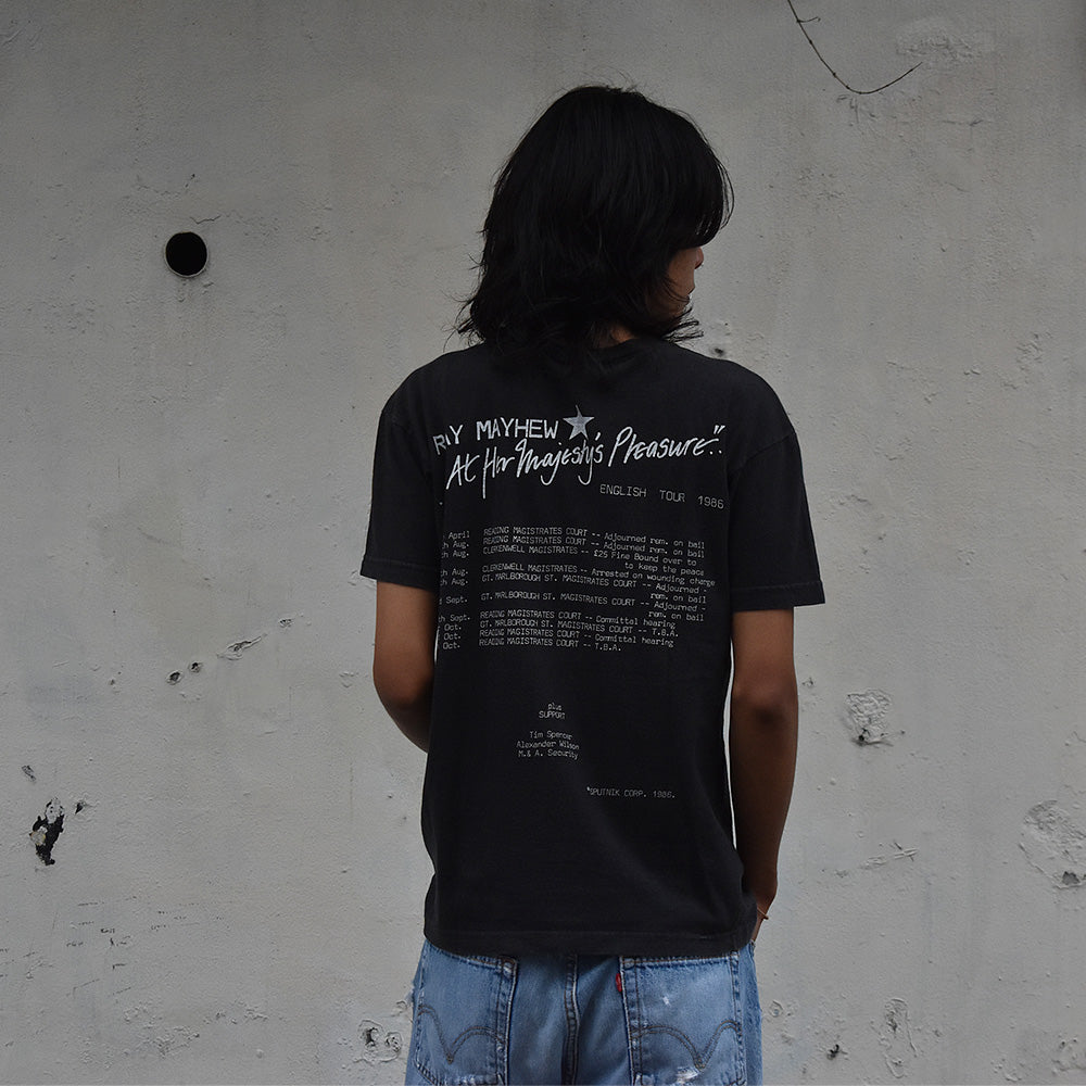80's RAY MAYHEW "ENGLISH Tour 1986" ロック Tシャツ 写真集"Noirshirt"掲載 230722HYY