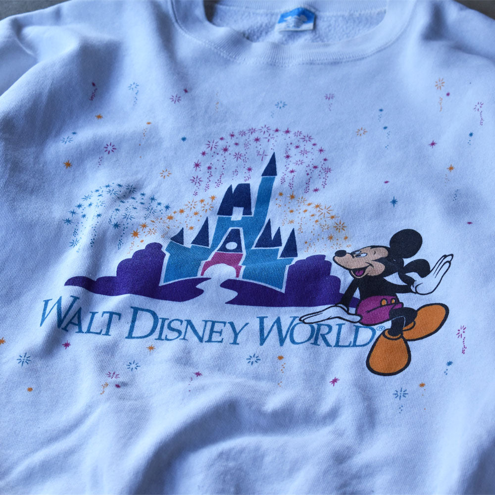 Disney's WORLD OF ENGLISH スウェット 80's Disney ”Walt Disney World” スウェット USA製 240119