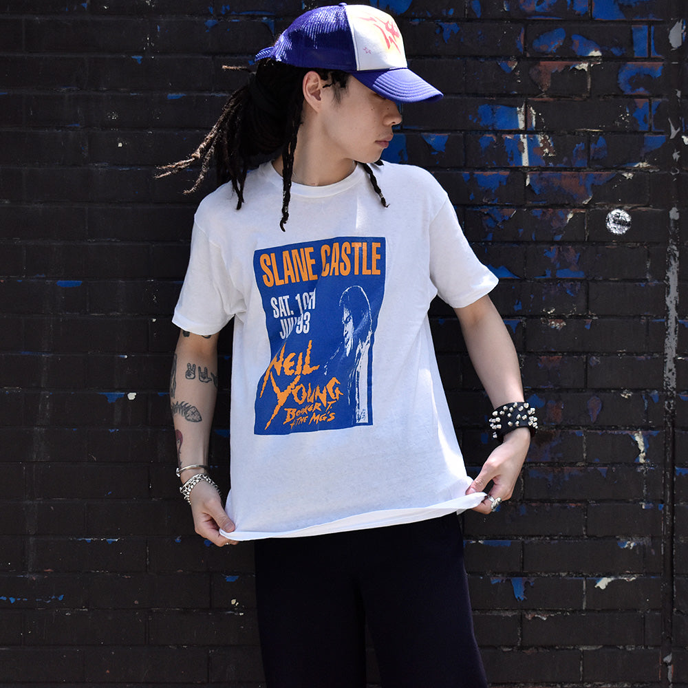 90's Neil Young / Booker T&The MG's “Slane Festival 1993“ フェス ロック Tシャツ 240518H