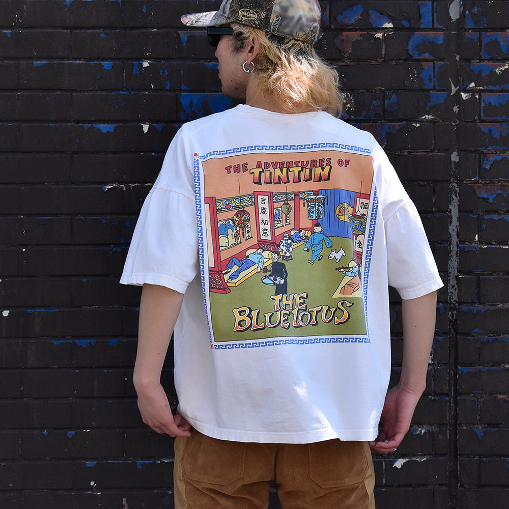 90's~ タンタンの冒険 “The Blue Lotus” Tシャツ 240316H