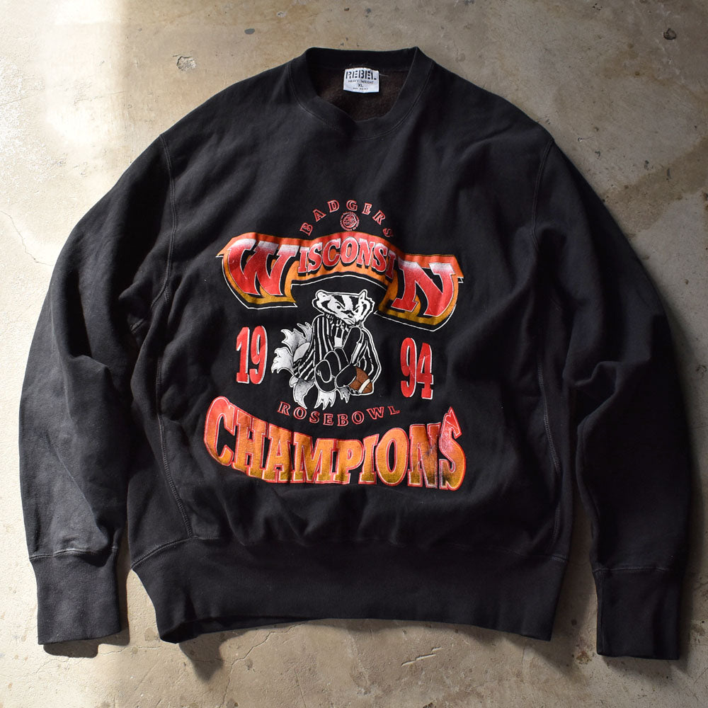 90’s REBEL “WISCONSIN CHAMPIONS” リバースタイプ スウェット 231102