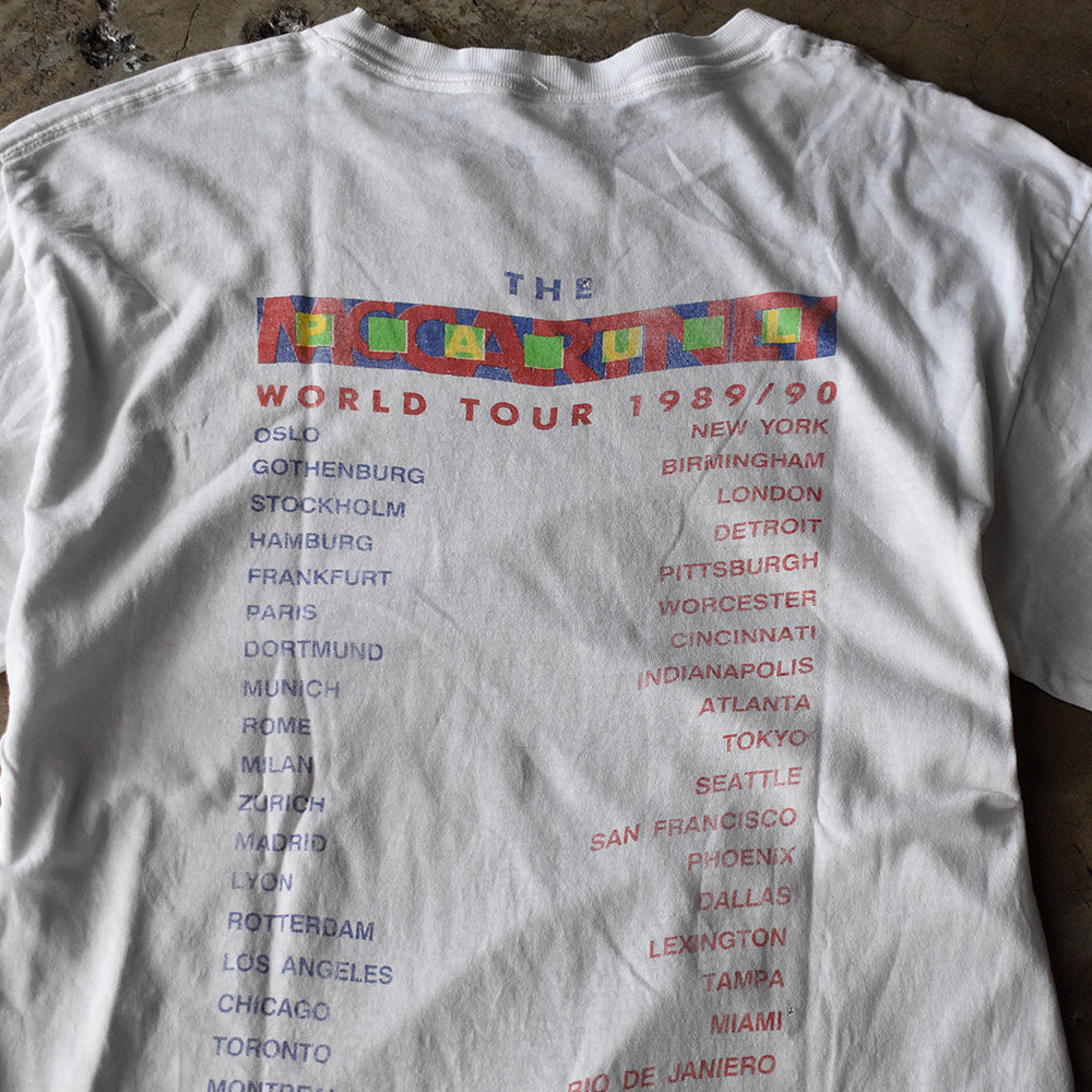 80's Paul McCartney “The Paul McCartney“ World Tour 1989/90 ロック Tシャツ 250901H