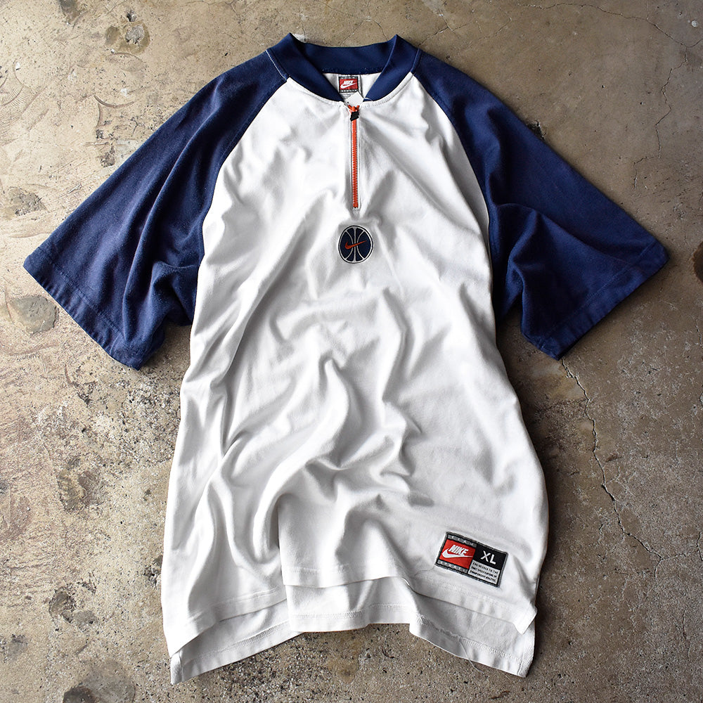 Y2K NIKE Basketball ハーフジップシャツ ナイスカラー！ 240428H 