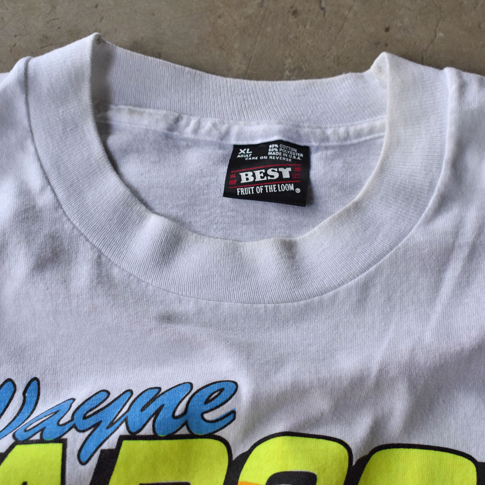 90’s “Wayne Larson #93” サイン入り 両面プリント レーシング Tシャツ USA製 240524