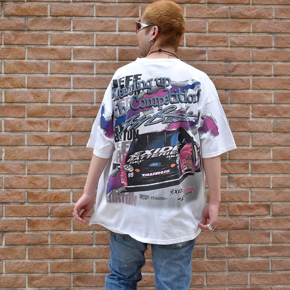 90's AOP! LOGO ATHLETIC Racing Tシャツ 250414H