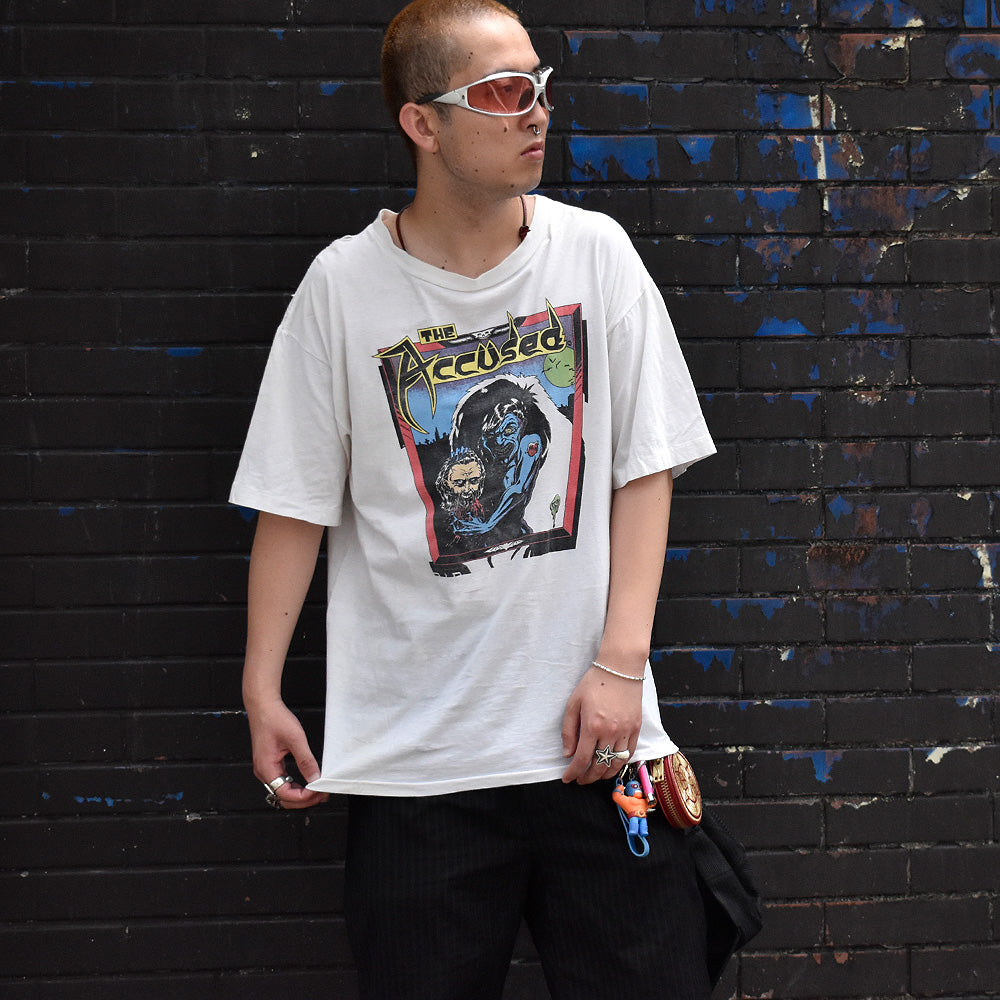 90's The Accüsed “Grinning Like An Undertaker” ロック Tシャツ 250708H