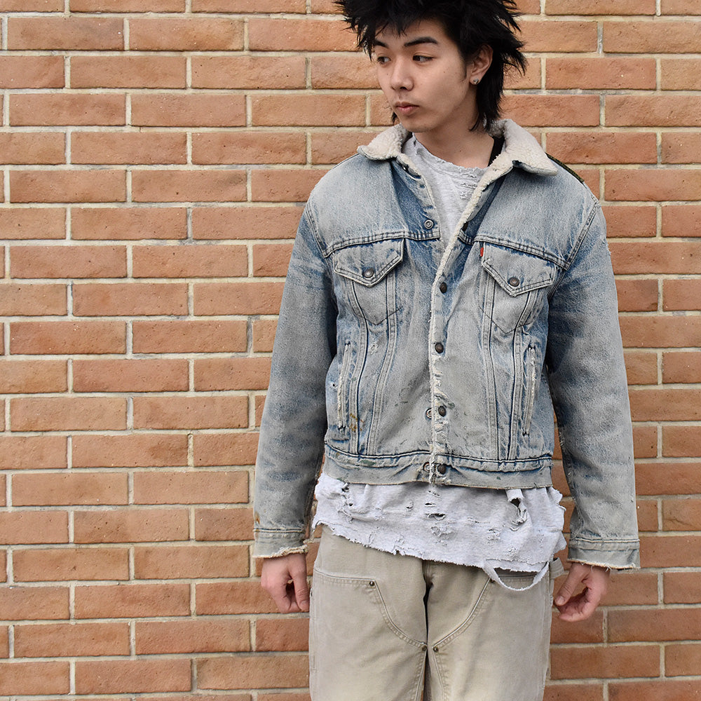 80’s ダメージ!パッチ! Levi's デニムボア ジャケット 250212