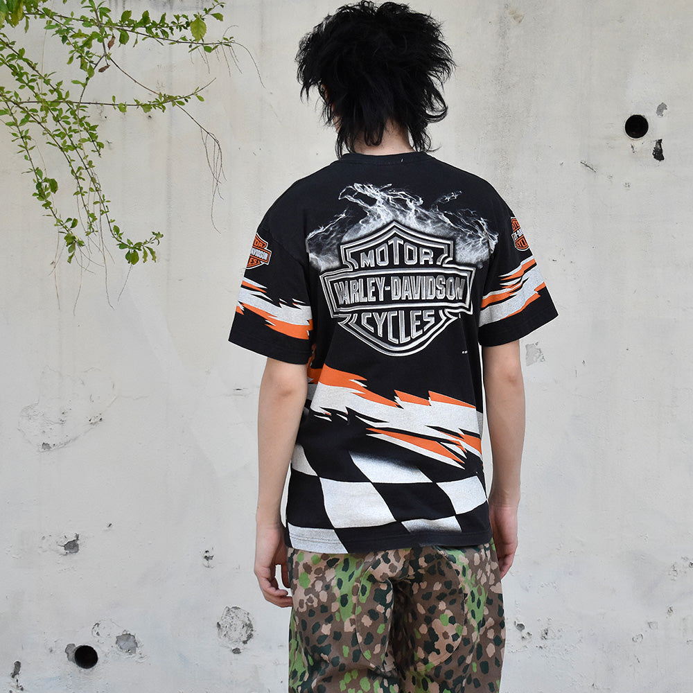 Y2K AOP! “Harley-Davidson“ Tシャツ 250419H