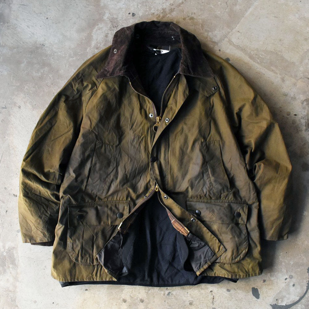 90s BARBOUR DURHAM オイルド ジャケット 鬼フェード BARBOUR オイルド