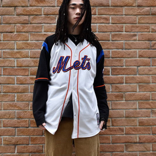 majestic MLB “New York Mets“ ベースボールシャツ 240425H
