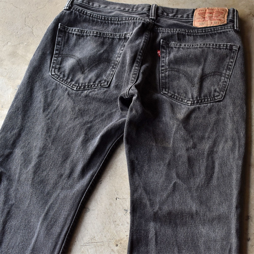 Levi's 505 “Straight Fit” ブラックデニムパンツ 240222