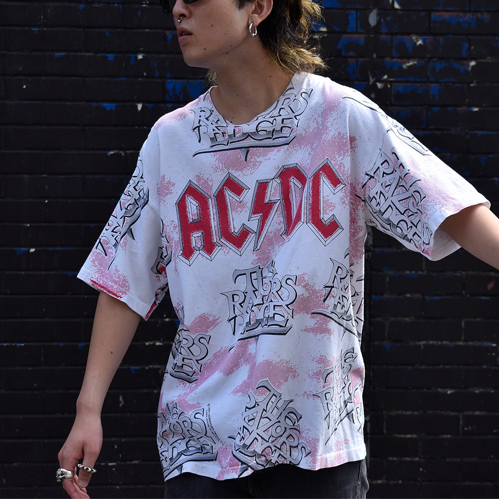 90's AOP! AC/DC “The Razors Edge” Tシャツ 230927H