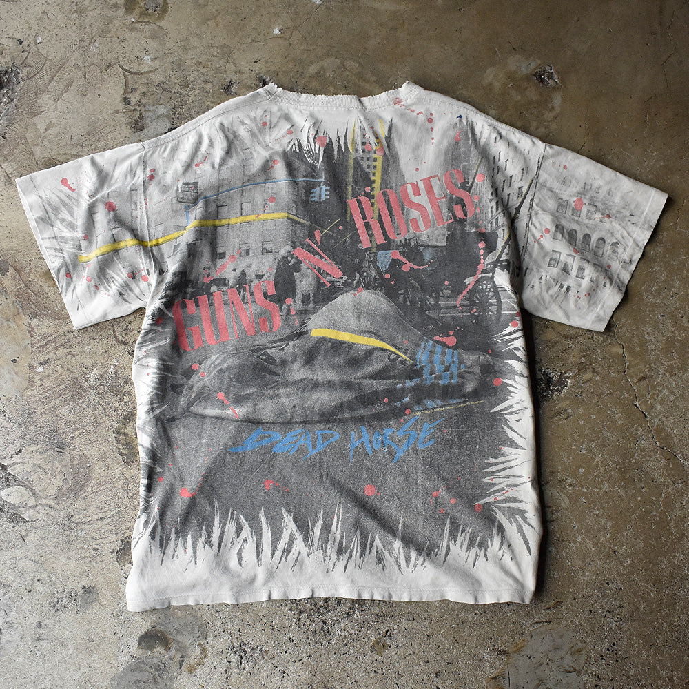 90's AOP! GUNS N' ROSES “DEAD HORSE” Tシャツ 250621H