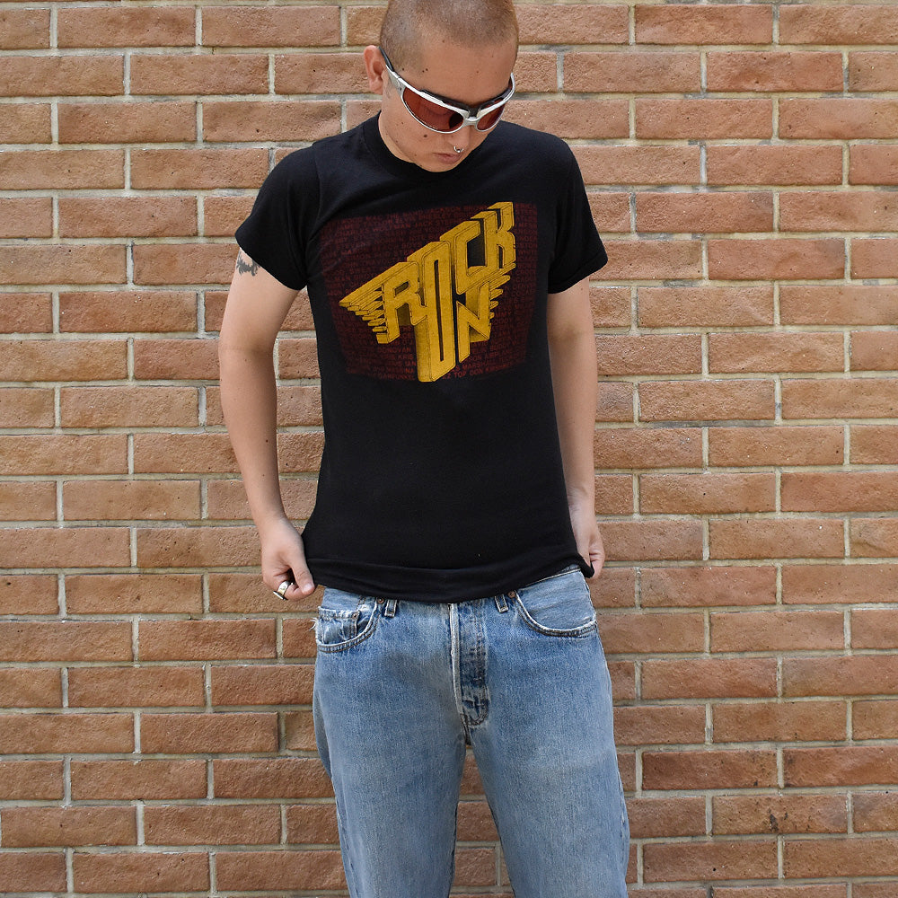 80's “ROCK ON” ロック Tシャツ 250703H