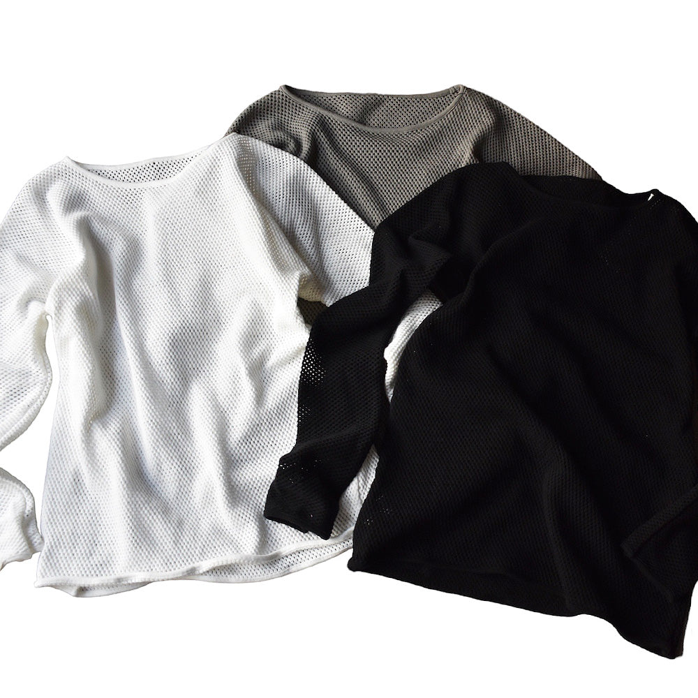 blackmeans　コットンメッシュ　Long sleeve Tee　945-78GT85-1　230426H