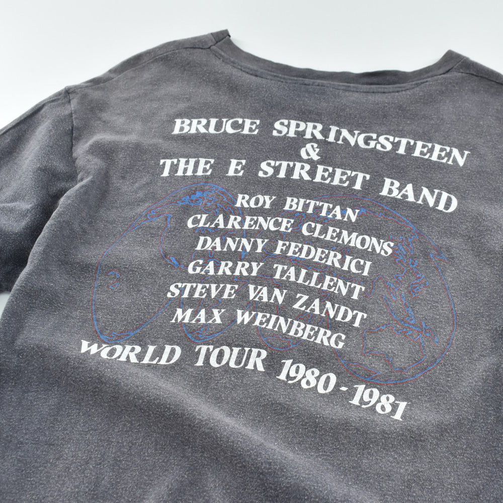 80's Bruce Springsteen & The E Street Band "WORLD TOUR 1980-1981" ロックTシャツ 260324H