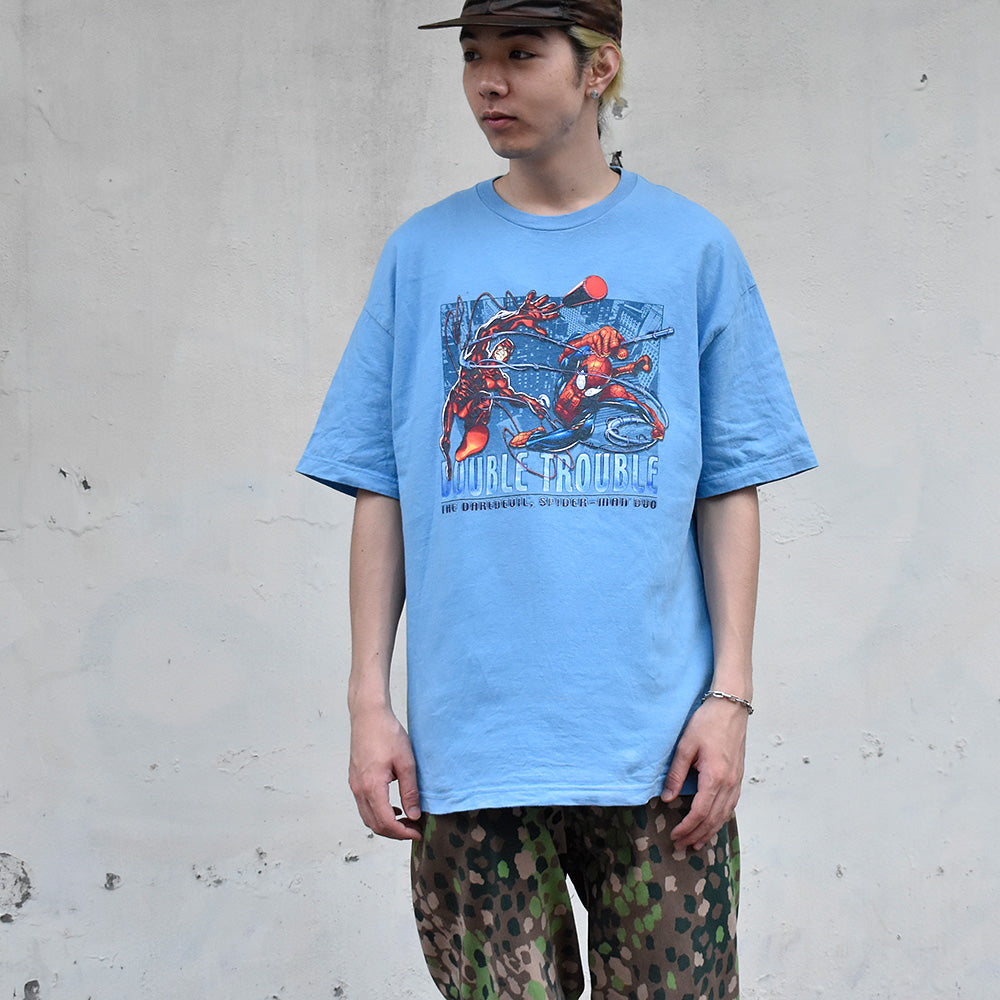 Y2K Marvel “Daredevil×Spider-Man“ Tシャツ 250623H
