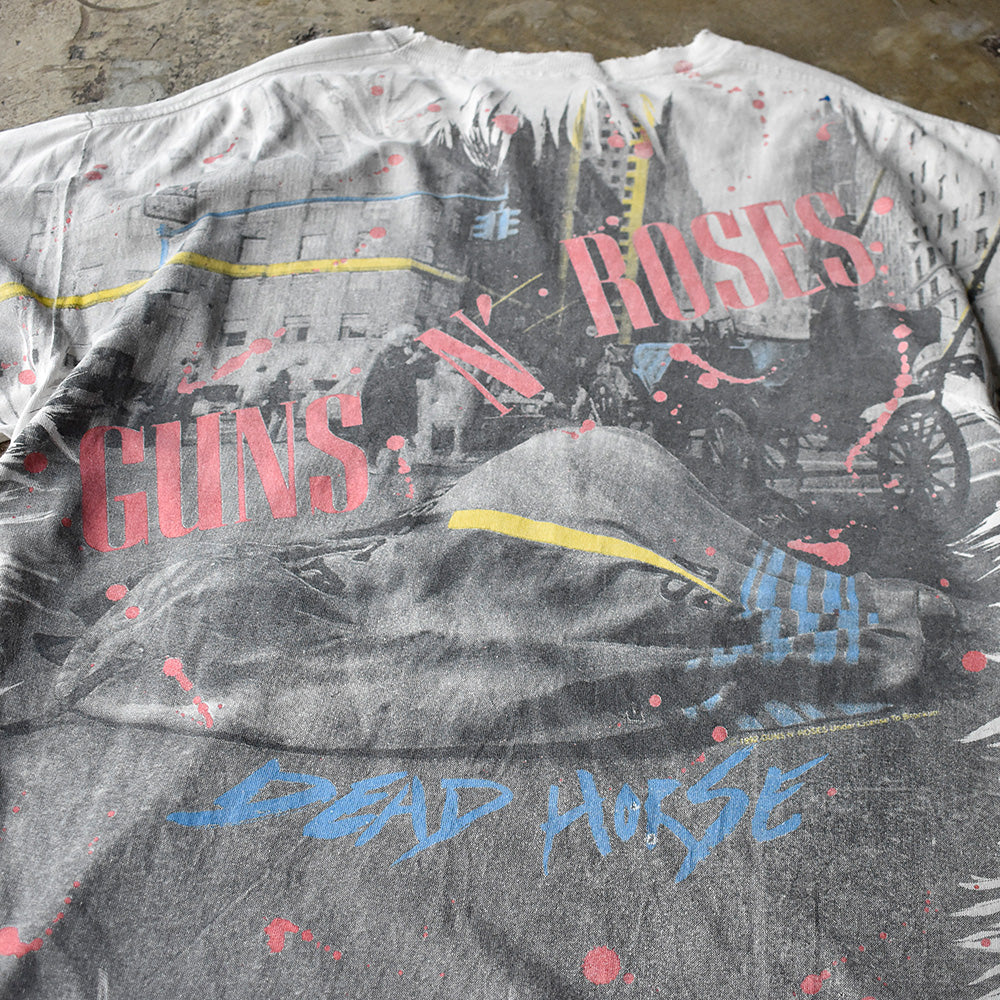 90's AOP! GUNS N' ROSES “DEAD HORSE” Tシャツ 250621H