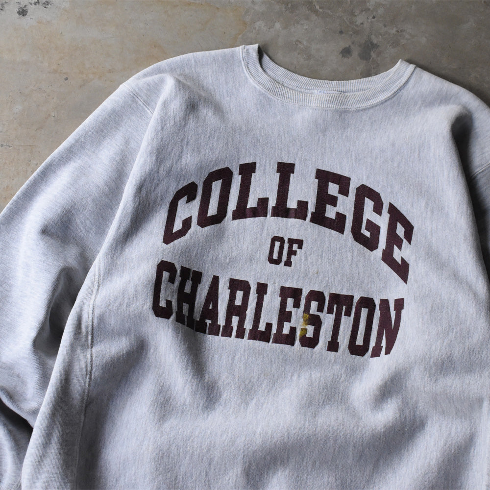 90’s Champion “COLLEGE OF CHARLESTON” 3段プリント RWスウェット 250507