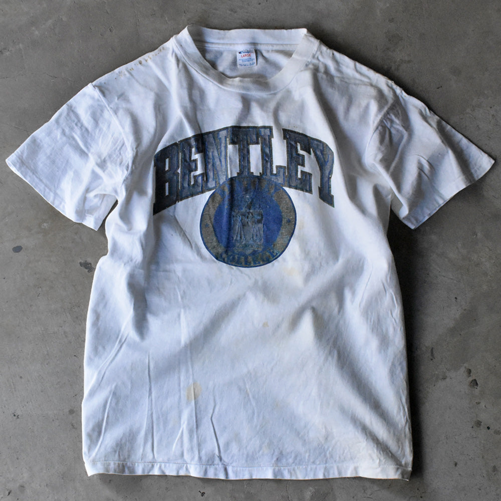 80's Champion トリコタグ "Bentley College" カレッジプリント Tシャツ USA製 240415