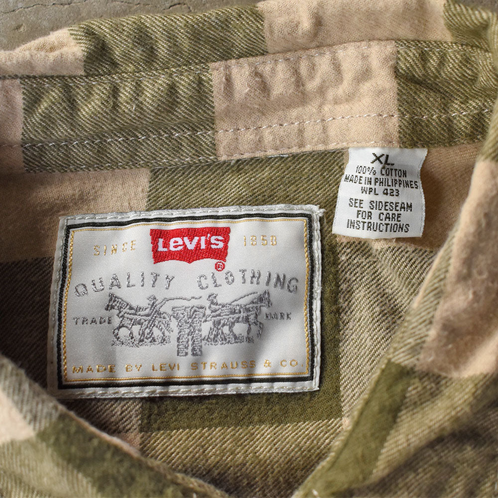 90’s Levi’s ブロックチェック フランネルシャツ 251007H