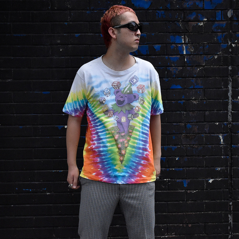 90’s LIQUID BLUE Grateful Dead “デッドベア” タイダイ ロック Tシャツ USA製 250828H
