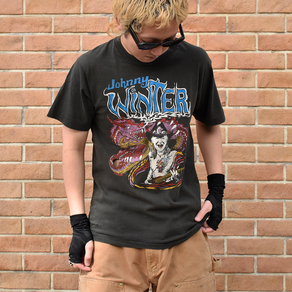 90's Johnny Winter “25 Years On The Road” Tシャツ 240207H