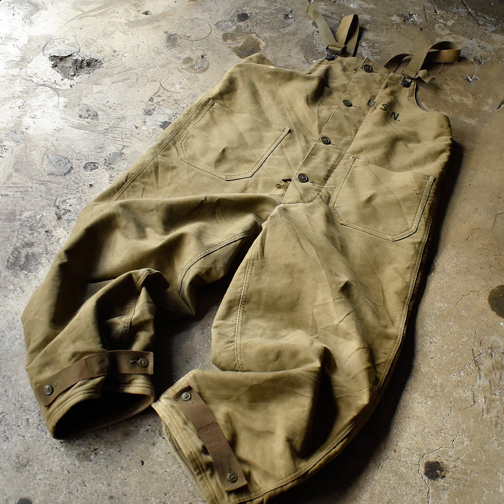 40's U.S. NAVY ステンシル入り N-1 デッキパンツ 250113H