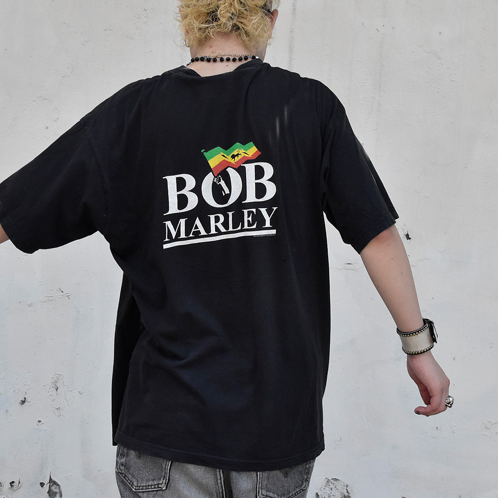 Y2K BOB MARLEY オーバープリントTシャツ Euro製 240813H
