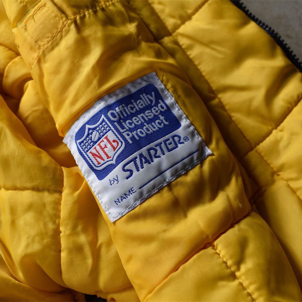 90’s STARTER “NFL Pittsburgh Steelers” 中綿入り フード ナイロンジャケット 240107