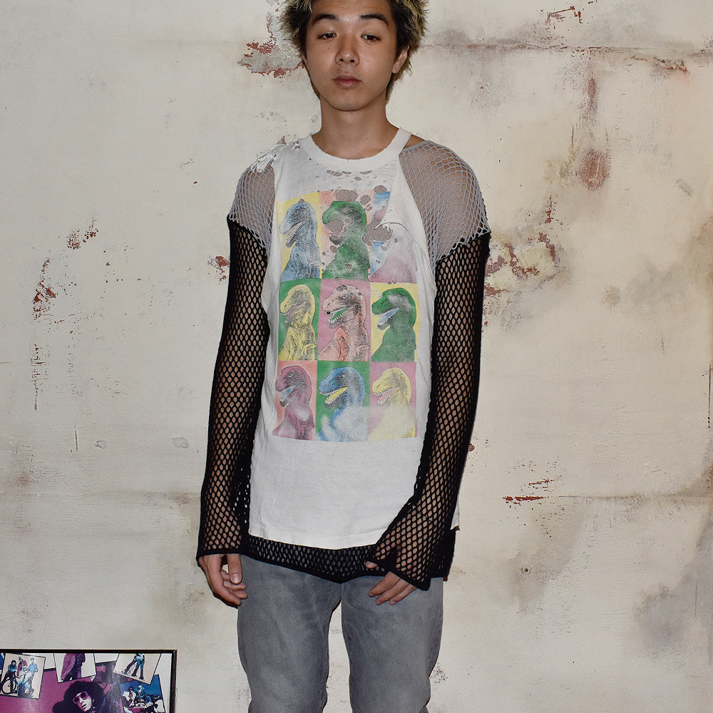 90's ボロ! STANLEY DESANTIS Andy Warhol Type “ダイナソー“ カットオフ Tシャツ 250812H