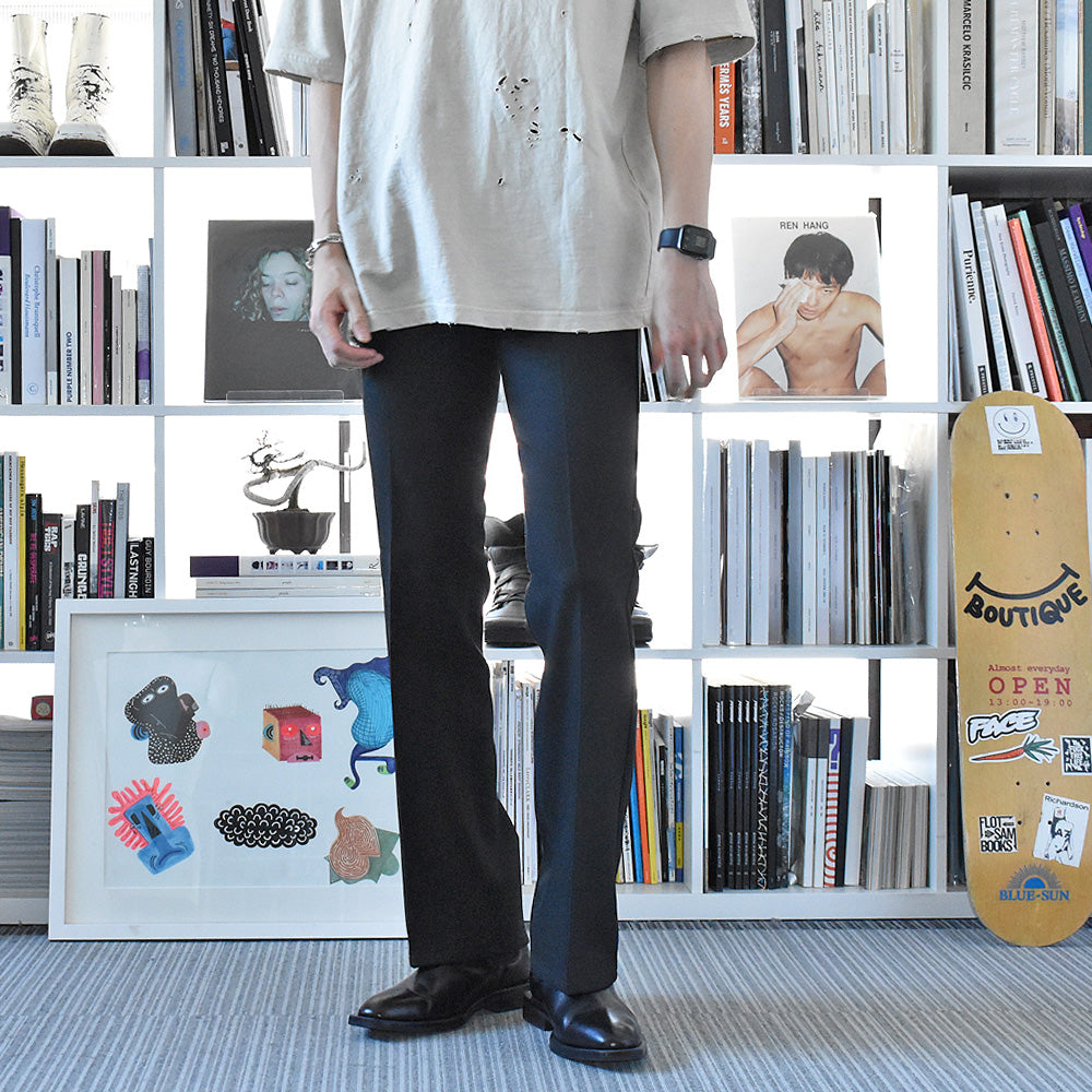 90's Wrangler “ランチャー” ドレスパンツ ポリパン BLK 240813