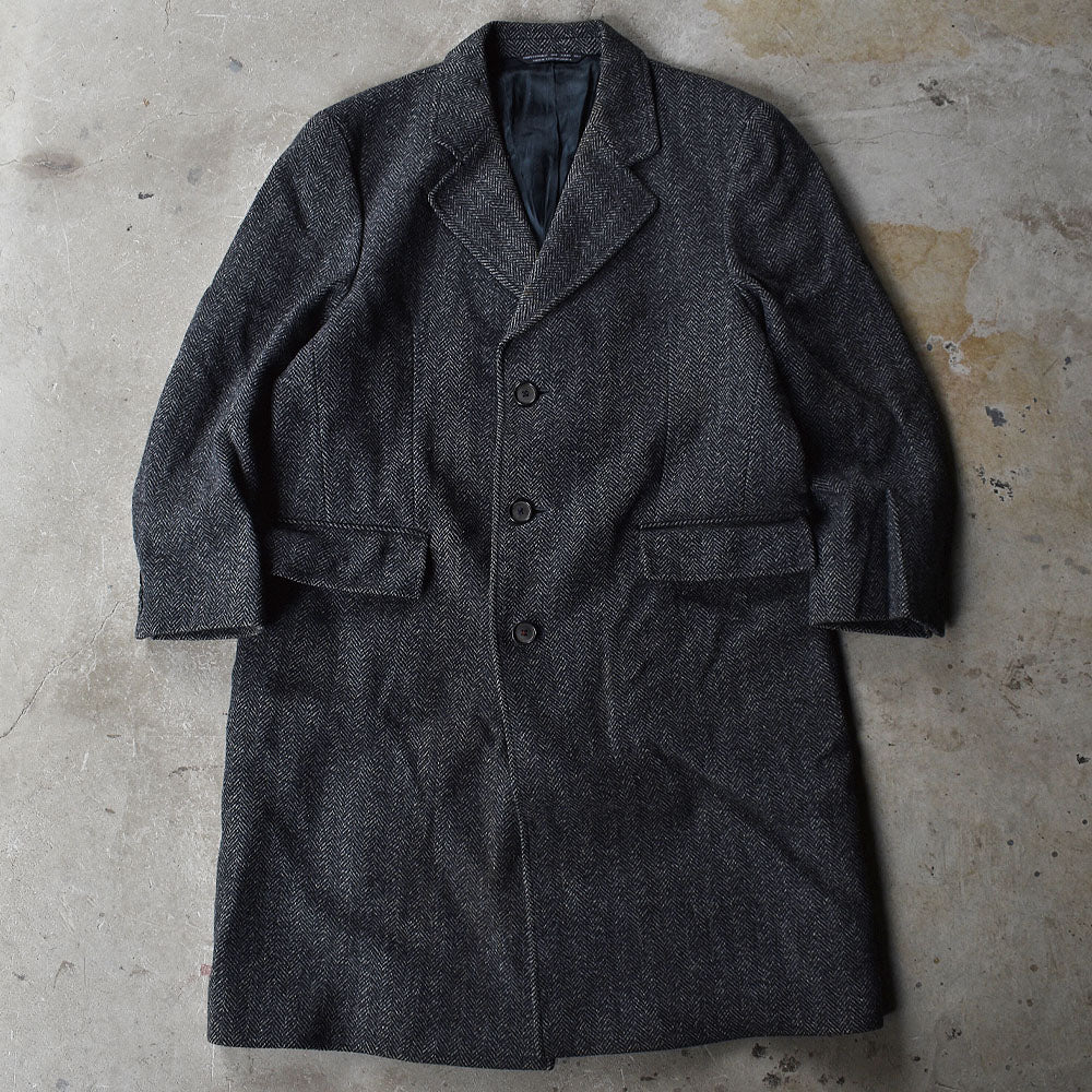 60's Foreman & Clark ヘリンボーン ウールチェスターコート 231205