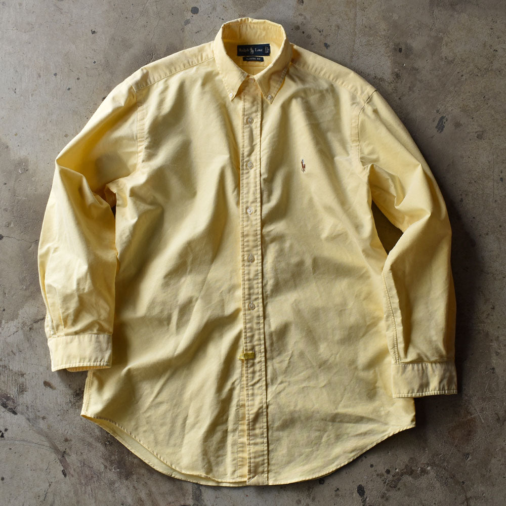 Ralph Lauren/ラルフ ローレン “CLASSIC FIT” イエロー ボタンダウンシャツ 230601